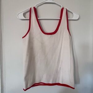 Red and White Women's Tank Top